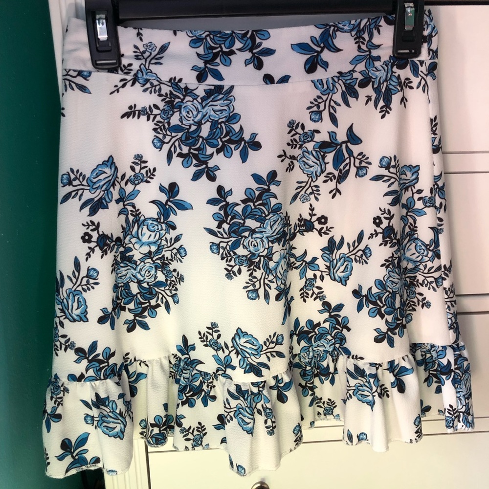 2 piece floral crop top and skirt